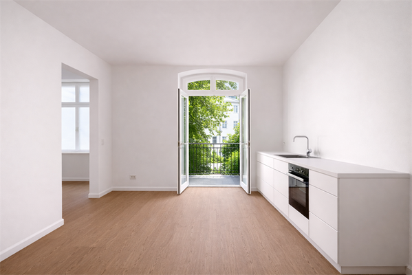 Animation Küche mit Neubaubalk