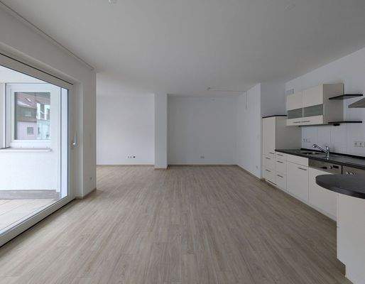 Wohn- und Essbereich mit Fußbodenheizung