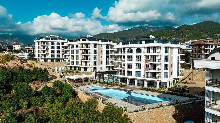 Chic Apartments in a Complex within Nature in Alanya