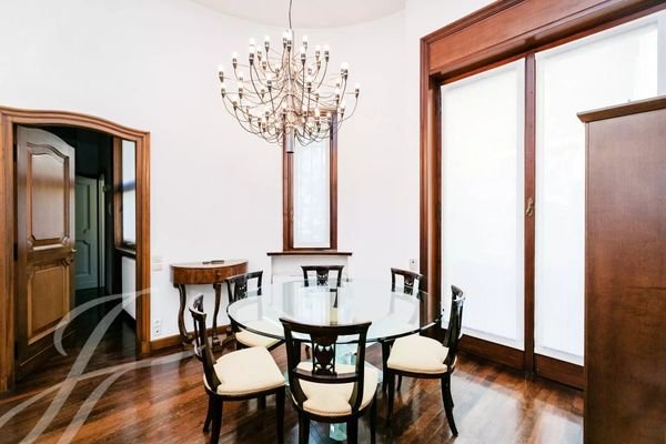 Dining room Chandelier Wooden floor