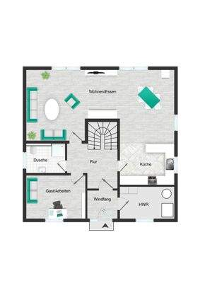 Grundrissplan Erdgeschoss
