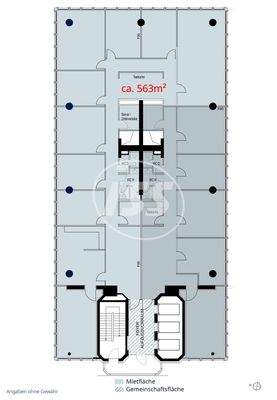 Grundriss 8. Obergeschoss - Oberrather Straße 4