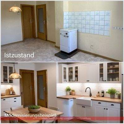 Küche im OG mit KI überarbeitet