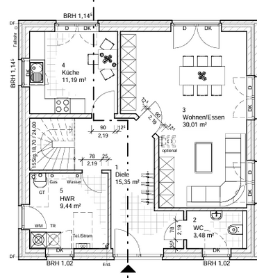 Grundriss-Idee Erdgeschoss