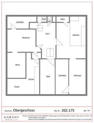 Grundriss  Obergeschoss