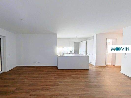 Ansicht V: Wohn- und Esszimmer mit offenem Küchenbereich