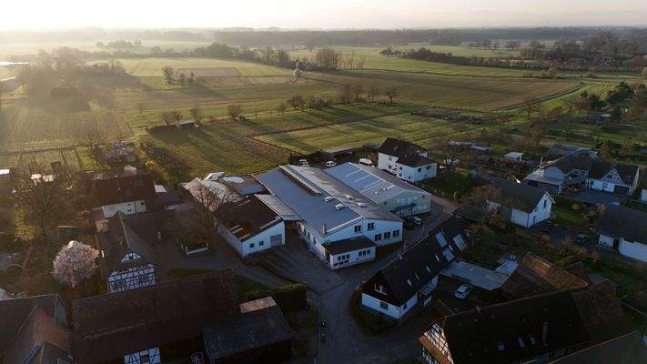 Hallenkomplex von oben