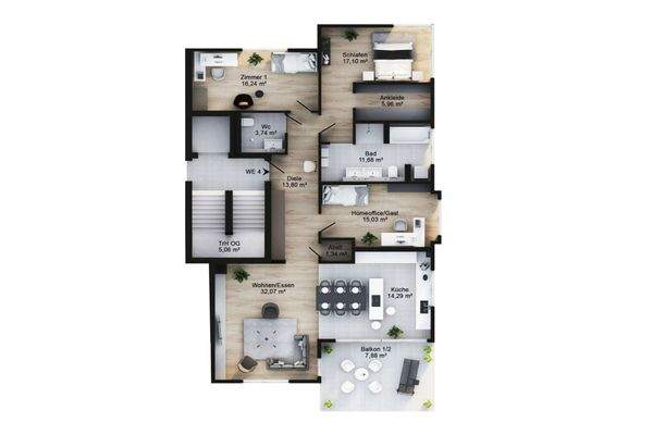 Grundrisse Whg Nr. 4