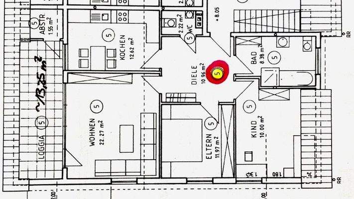 Grundriss der Wohnung