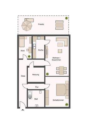 Grundriss Wohneinheit 2