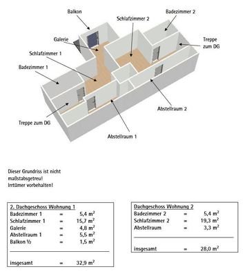 Grundrissbeispiel 2. Dachspitz