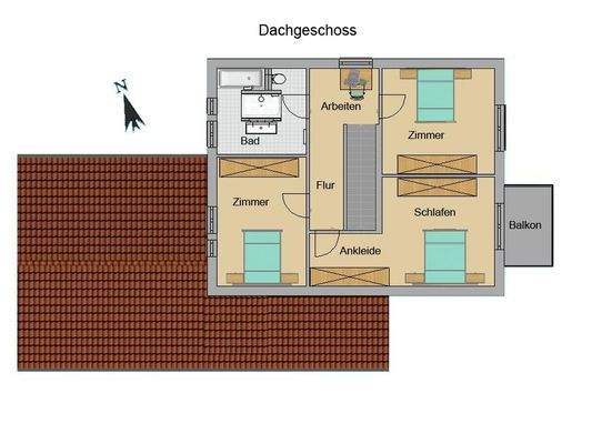 Dachgeschoss (1. Stock)