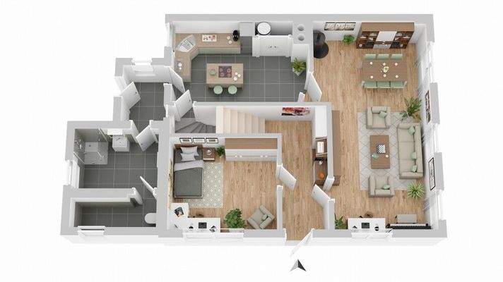 Grundriss Erdgeschoss (nicht maßstabsgetreu)