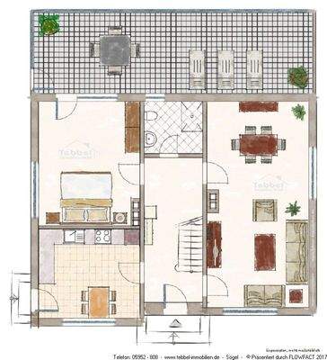 Erdgeschoss-Skizze - Exposéplan - Visualisierung