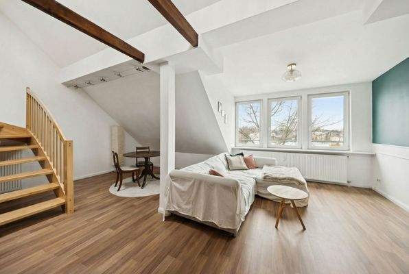 Wohnzimmer möbliert