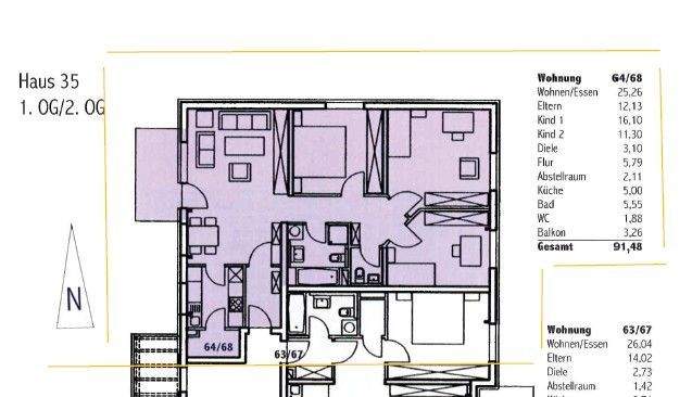 Verkaufsprospekt-Grundriss