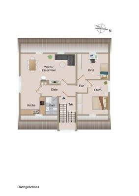 Dachgeschoss-Wohnung