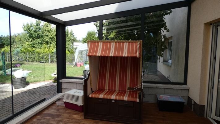 verglaste Terrasse am Wohnzimmer - Hinterhaus