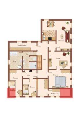 Grundrissskizze Obergeschoss