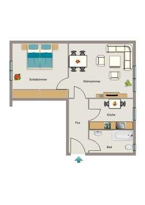 Grundriss, nicht detailgetreu