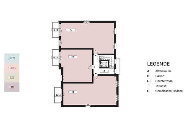 Geschossübersicht 1. OG