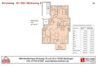 Grundriss Wohnung Nr. 5 DG