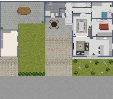 Grundriss.Garten-Terasse