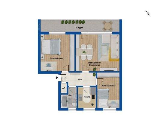 Grundriss 1. Obergeschoss