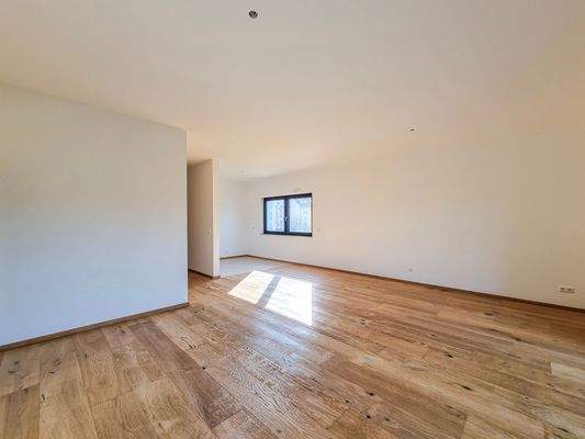 Wohnzimmer mit offener Küche 