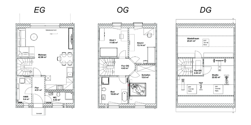 RH Mainz 128 - Übersicht Grundrisse