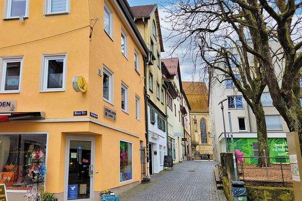 Blick die Straße hoch