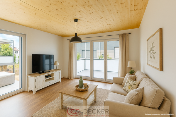 Wohnbereich - KI möbliert