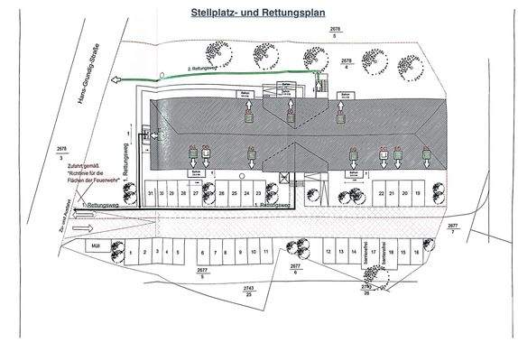 Stellplatz- und Rettungsplan