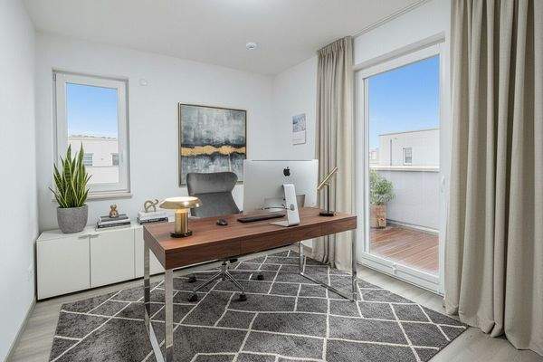 Büro digital möbliert