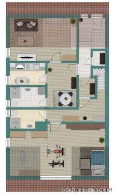 Grundriss-Skizze Dachgeschoss