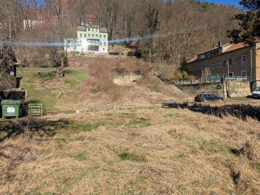 Blick in die Baufläche