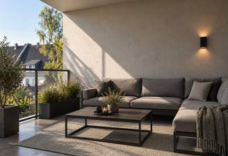 Überdachter Balkon