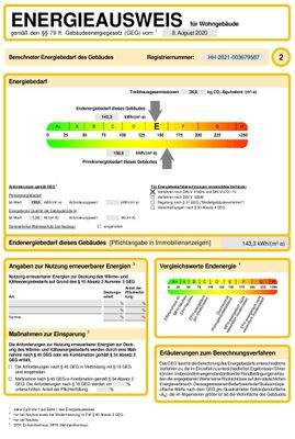 Auszug Energieausweis
