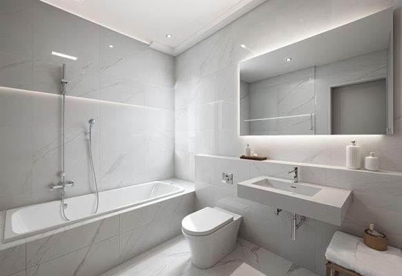 Eins von drei Bädern