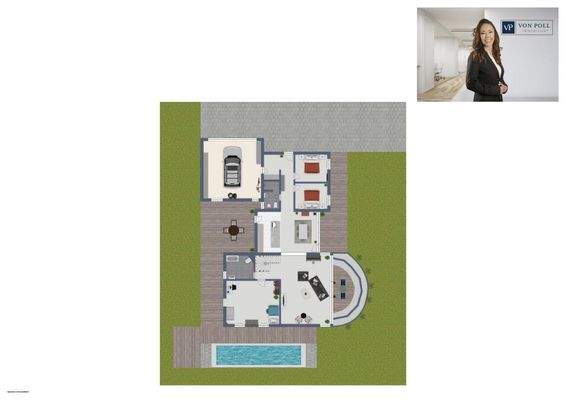 EG-Grundriss mit Garten