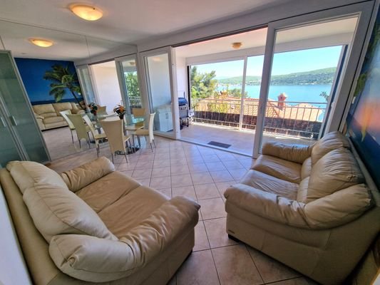 Insel Krk - Apartment mit Meerblick 60 m vom Stran