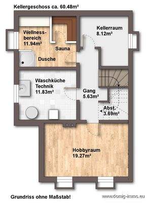 Grundriss KG ohne Maßstab