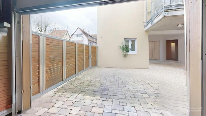 Innenhof für Stellplätze