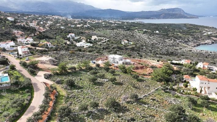 Kreta, Kokkino Chorio: Neubau-Projekt! Luxusvilla mit privatem Pool und Meerblick zum Verkauf