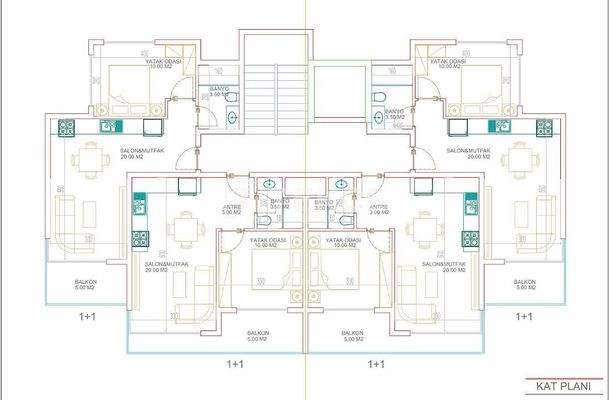 Centrally Located Flats 600 m to the Sea in Alanya Mahmutlar
