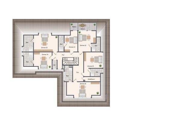 Hotel/Beherbergung Dachgeschoss