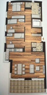 Wohnungsgrundriss mit Balkon