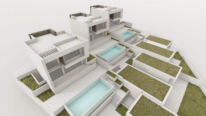 Kreta, Plaka: 3 Grundstücke mit Meerblick und Baugenehmigungen bei Elounda zu verkaufen