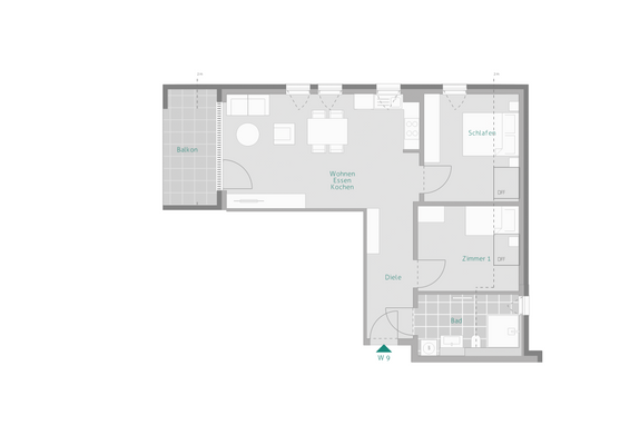 Grundriss Wohnung 9
