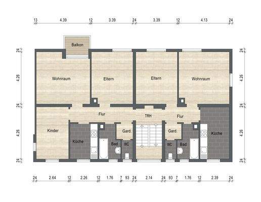 Erdgeschoss und Obergeschoss